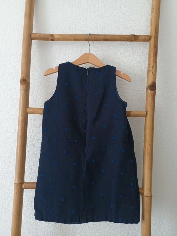 Robe bleu marine à pois ZY Girl 5 / 6 ans - photo numéro 3