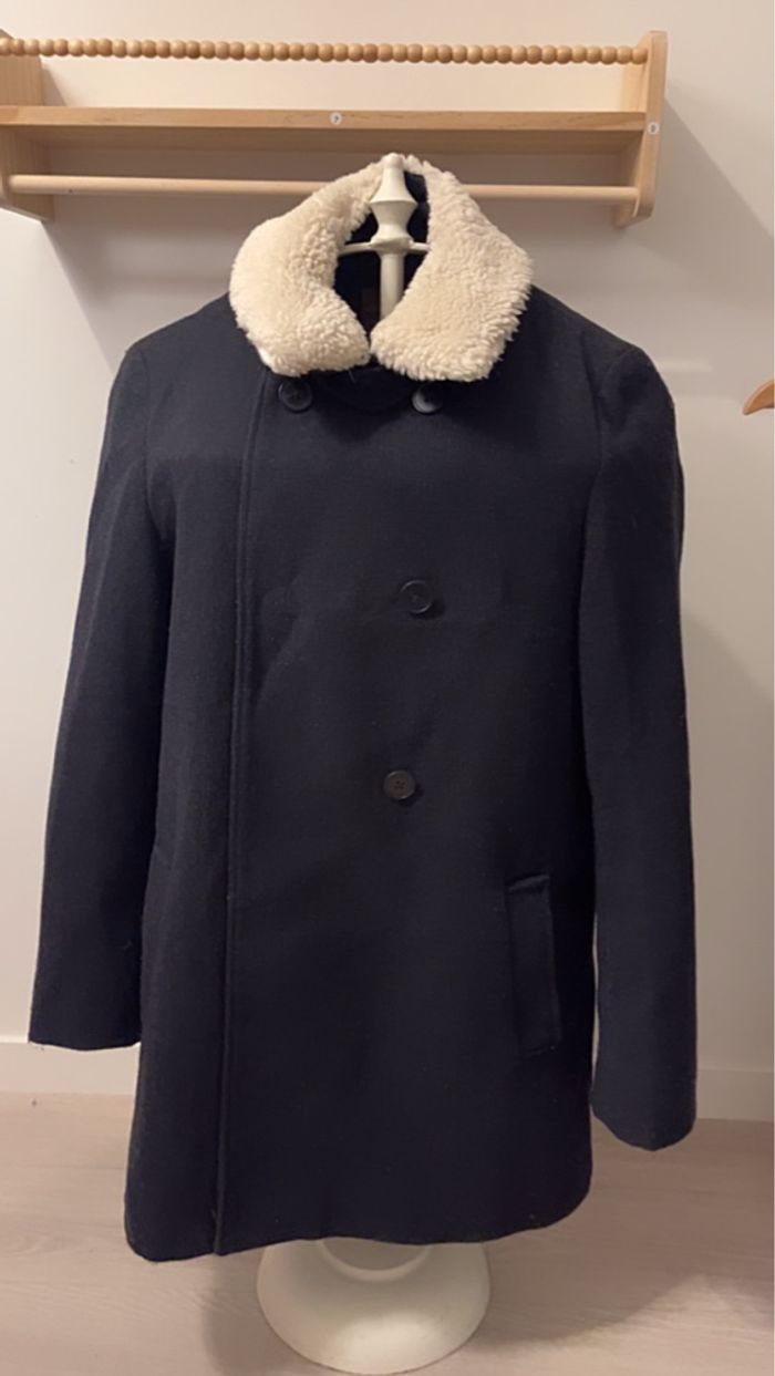Manteau double boutonnage col amovible - photo numéro 5