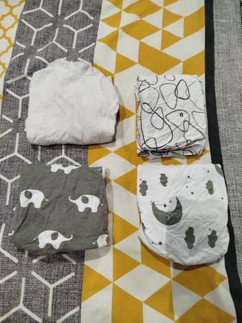 Lot draps et alèse nacelle couffin