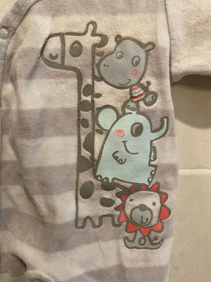 Pyjama velours bébé garçon 3 mois - photo numéro 2
