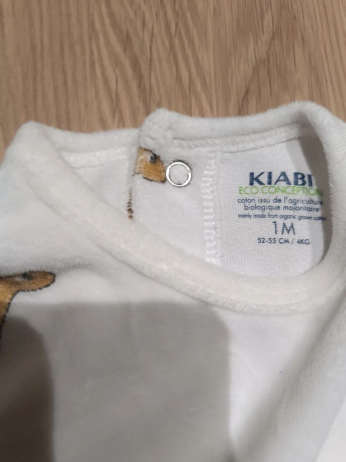 Pyjama velours 🦕 Kiabi 1 mois - photo numéro 4