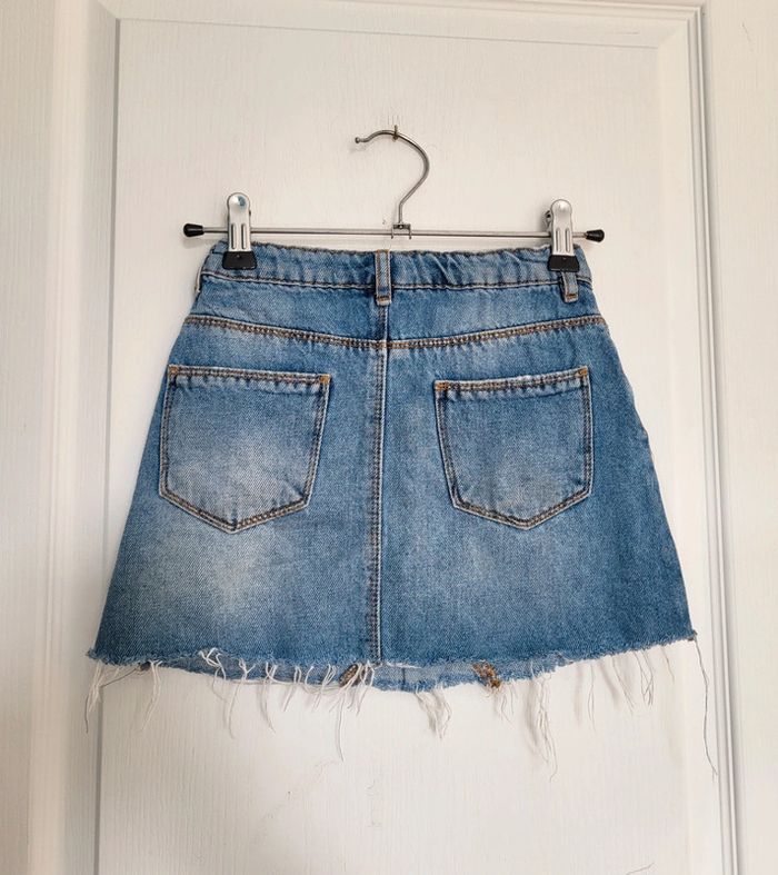 Jupe jean zara 7 ans avec perles - photo numéro 3