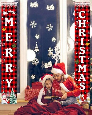 Décoration bannière merry christmas  180cm