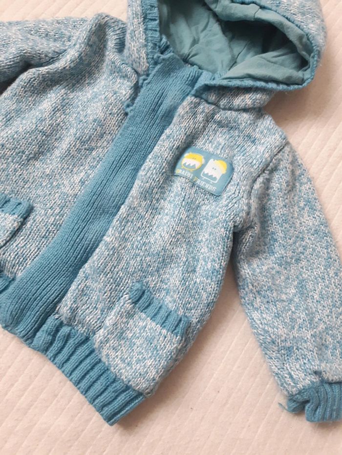 Gilet zippé à capuche Obaïbi 18 mois - photo numéro 2