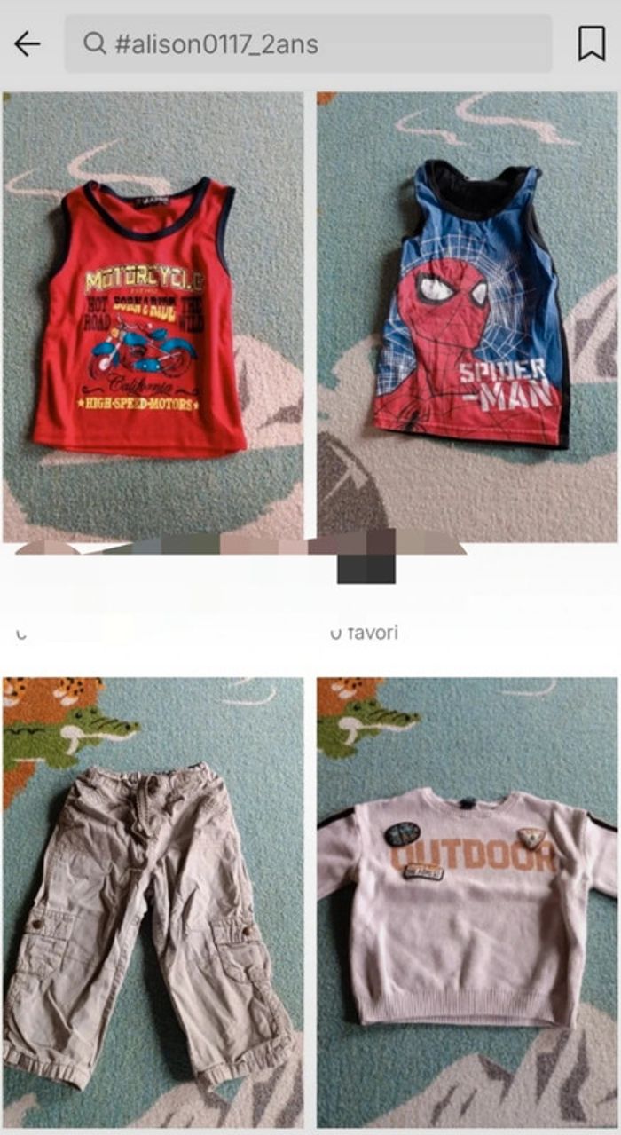 2 ans garçon 1€/piece