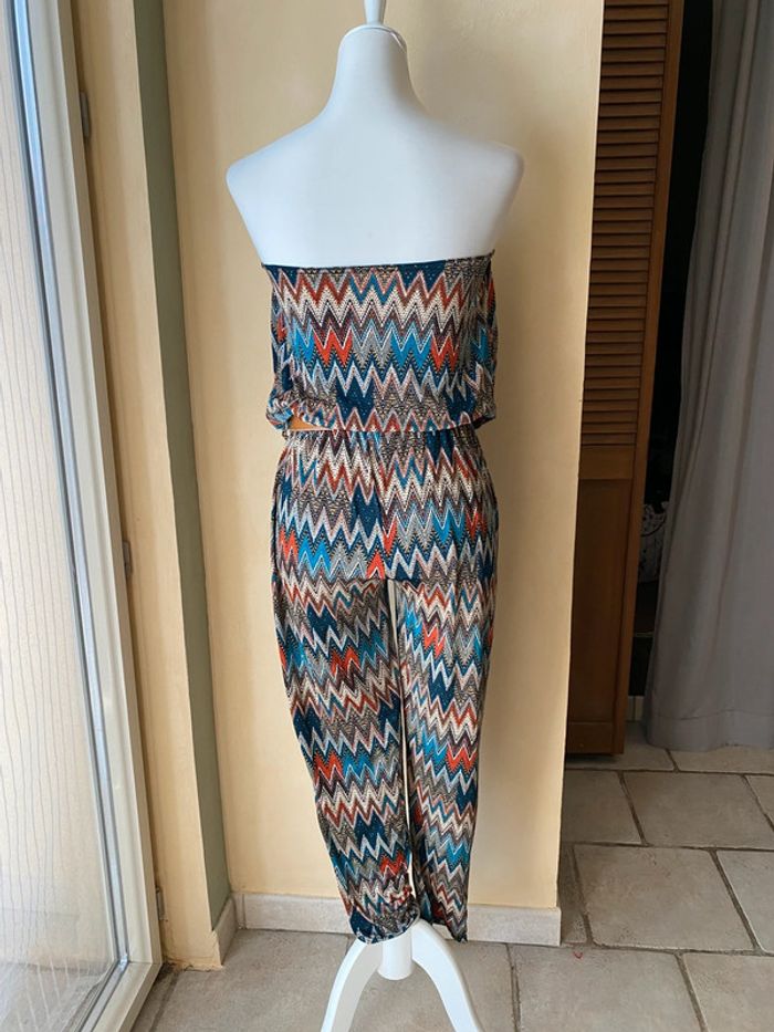 Combi pantalon bustier à motifs TU - photo numéro 5