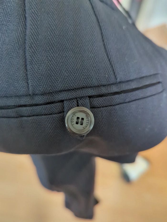 Pantalon classique bi matière cachemire laine et polyester - photo numéro 7