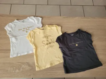 Lot de 3 tee-shirts fille en 9 mois