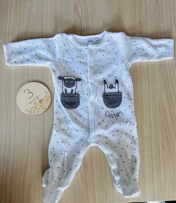 Lot de deux pyjamas blanc mixte - photo numéro 2