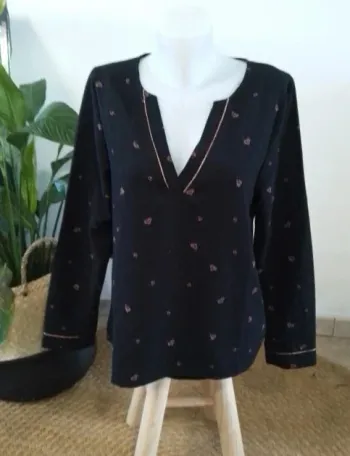 Blouse taille 2 - 100% polyester - Cherry Paris