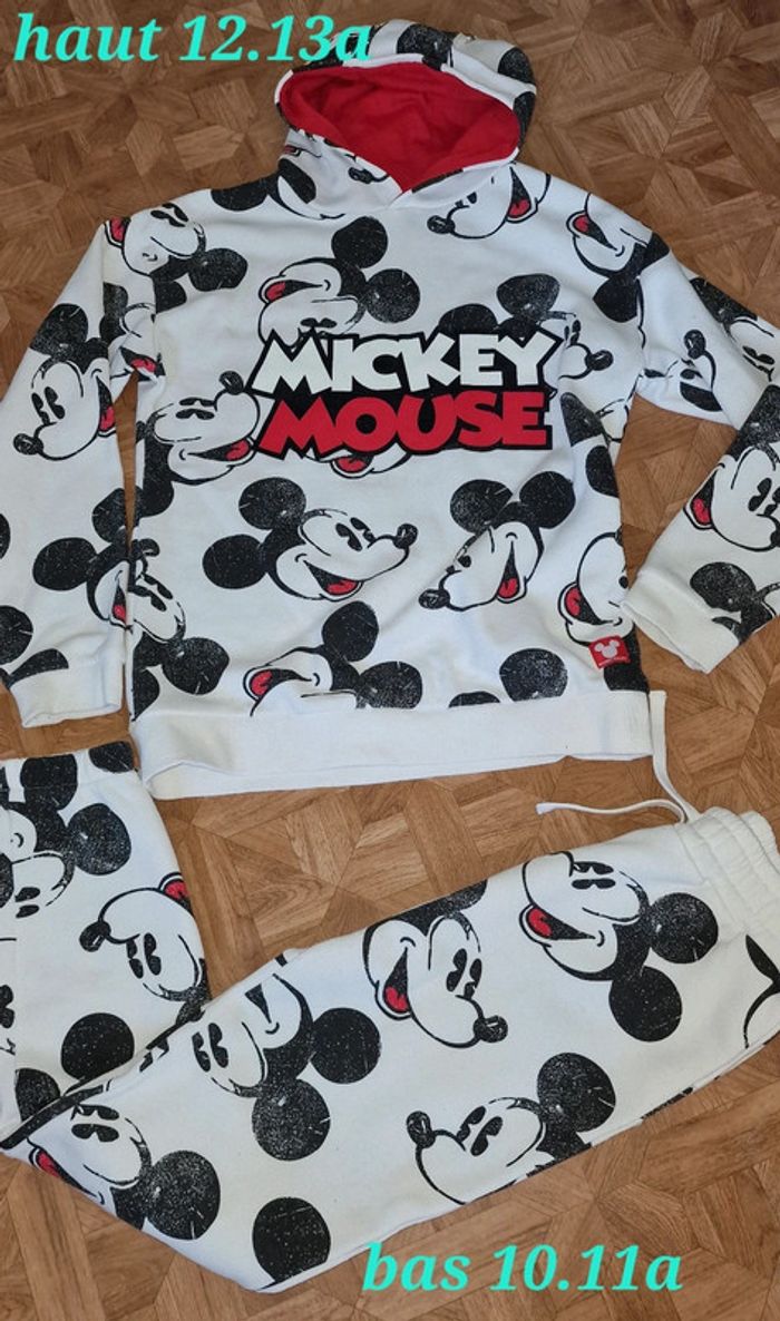 Jogging mickey haut 12.13 bas 10.11a taille grand - photo numéro 2