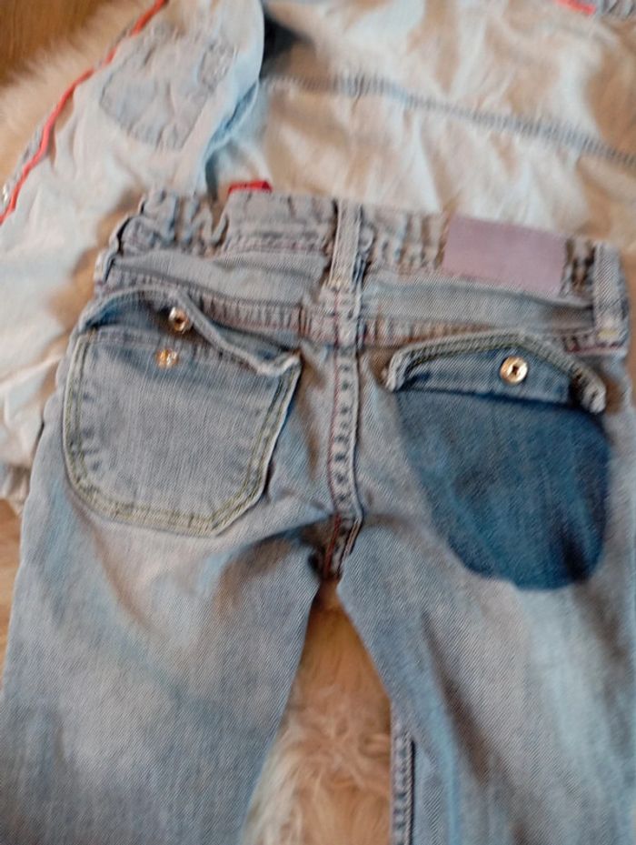 Look fille 3 ans chemise en jean tao + jean h&m - photo numéro 12