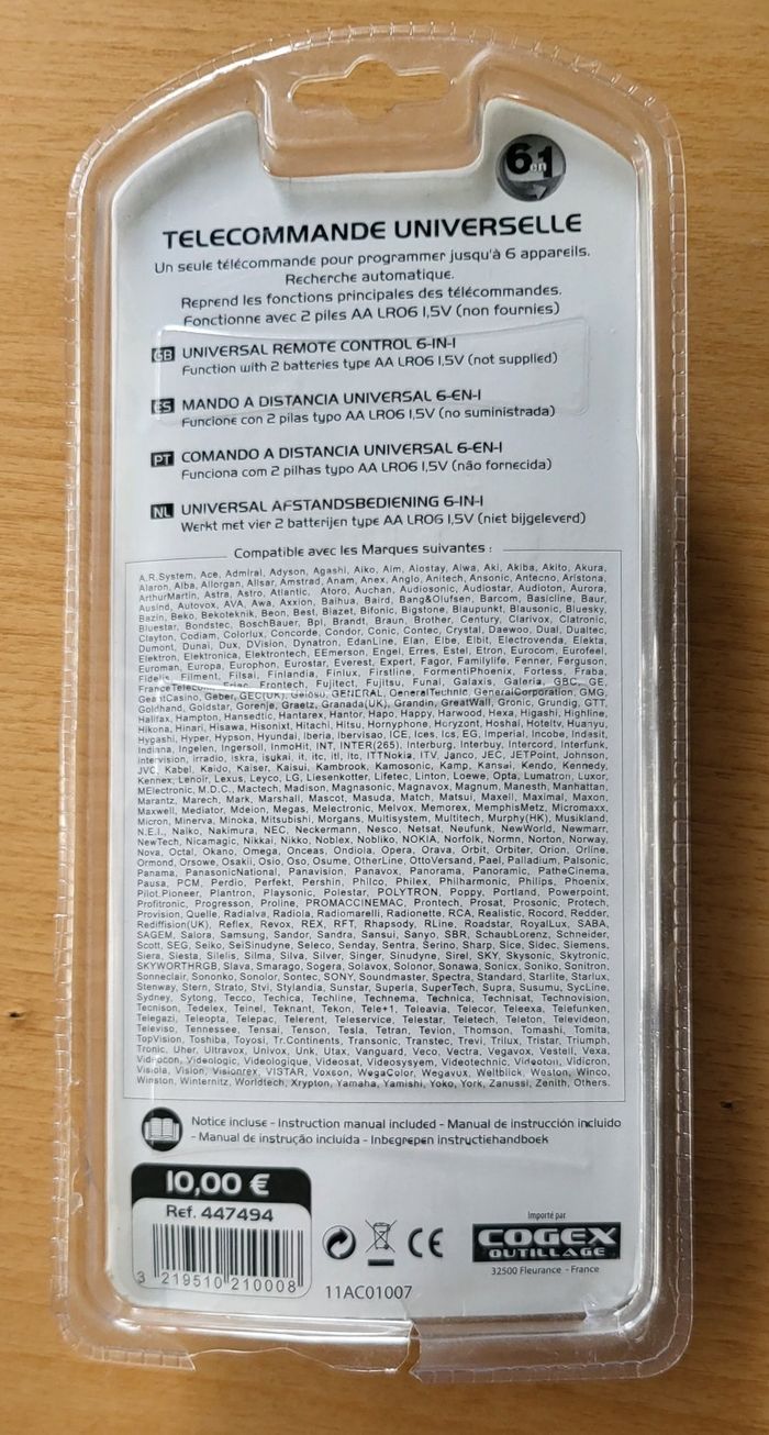 Télécommande universelle etat neuf juste ouvert - photo numéro 6