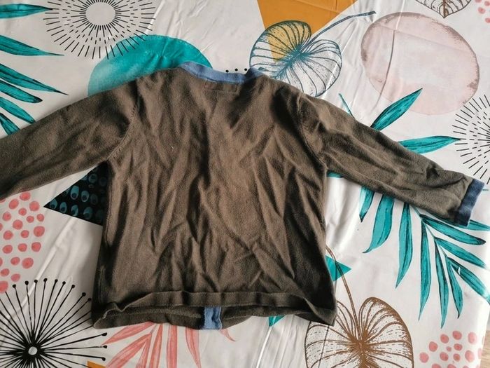 Gilet marron bleu la compagnie des petits 18 mois - photo numéro 2