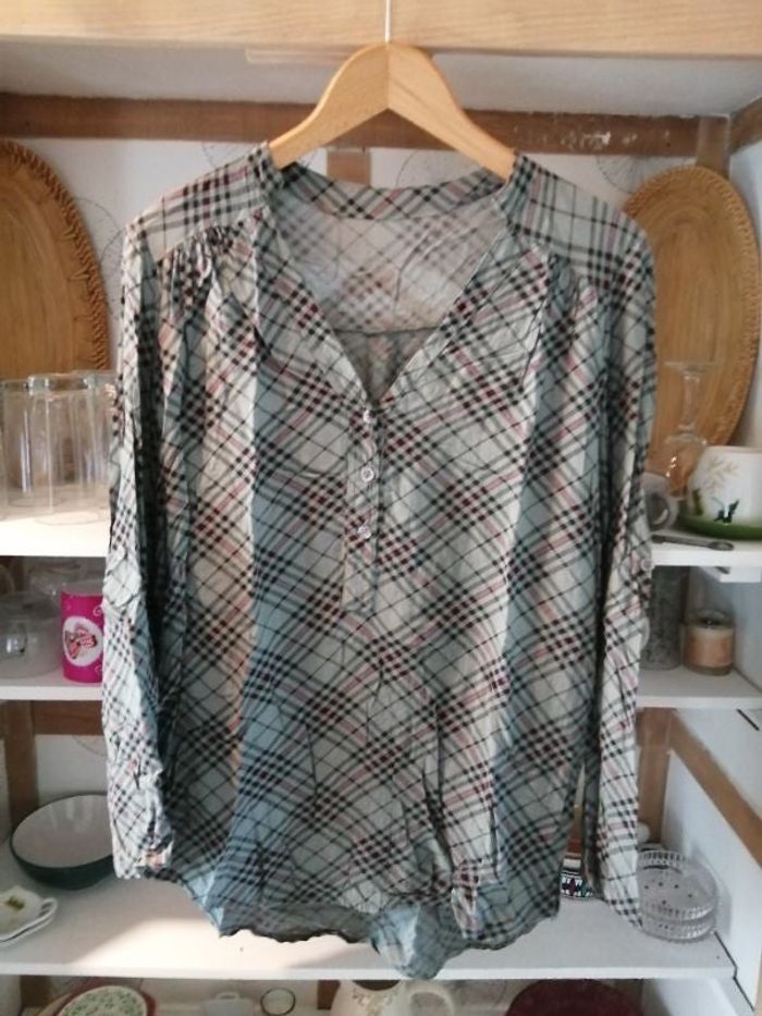 Blouse à carreaux