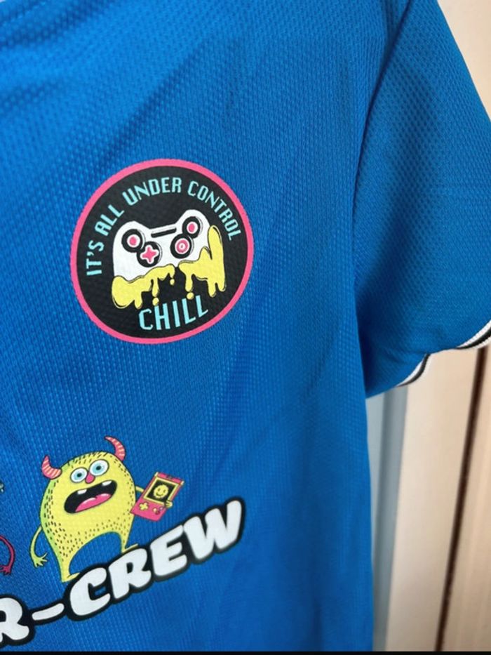 👕 T-shirt bleu marine monstre gamer 🎮 - Primark - 5/6 ans - photo numéro 3
