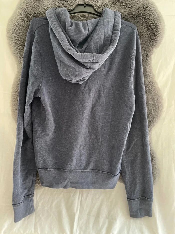 sweats et sweats a capuche Hollister gris et bleu taille S - photo numéro 2