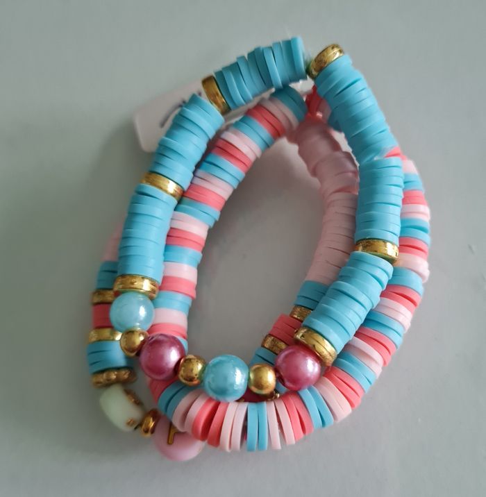 Lot X3 bracelets fantaisie élastique enfants fille neuf - photo numéro 5