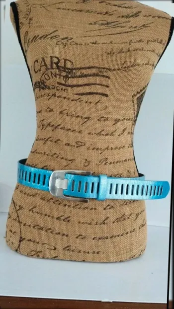 Ceinture deux nuances de bleu 85 cm