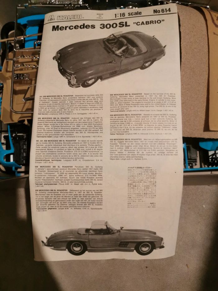 Maquette de voiture Mercedes 300 sl cabrio - photo numéro 2