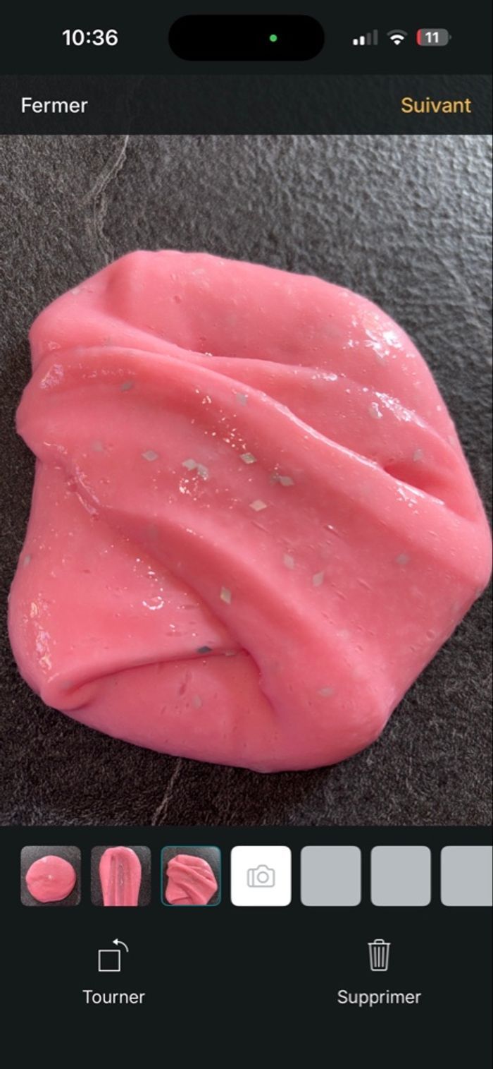 Slime rose à paillettes - photo numéro 3