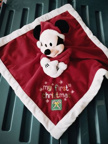 Doudou Mickey couverture christmas