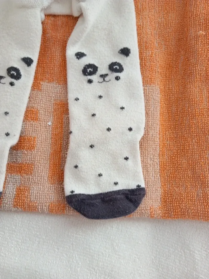 🚼collant blanc gris 6mois  Kiabi - photo numéro 2