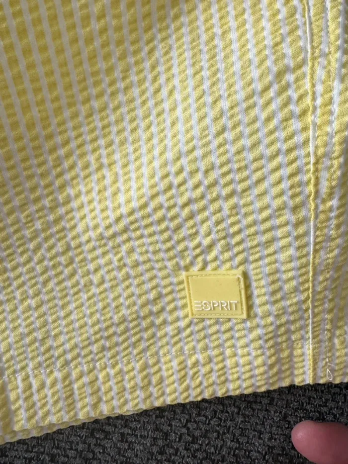 Caleçon de bain Esprit taille L neuf couleur jaune blanc rayé. - photo numéro 2