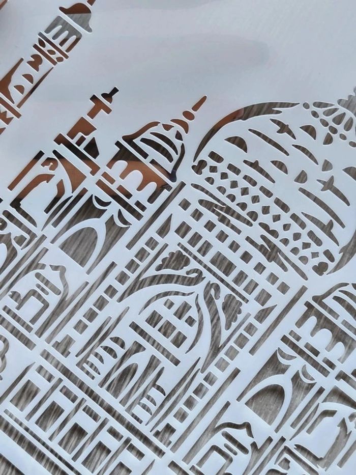 Grand Pochoir A4 du Taj Mahal en Inde - photo numéro 3