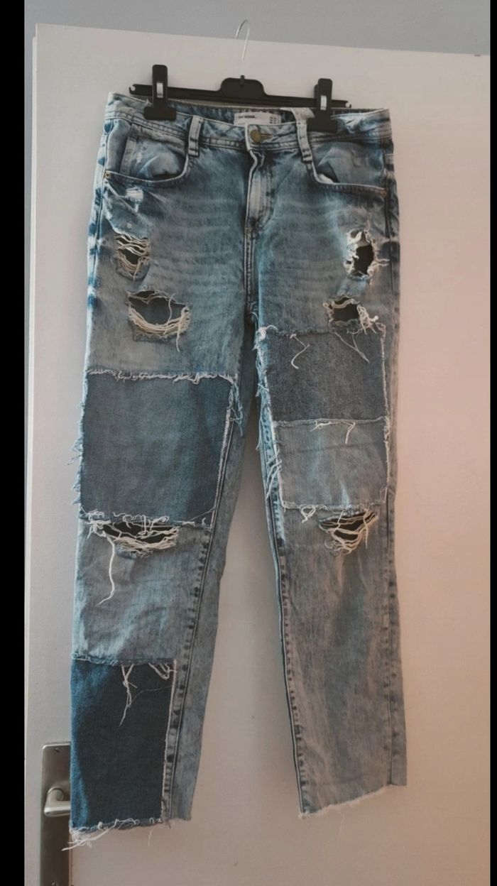 Jean Zara femme en 34  used troué