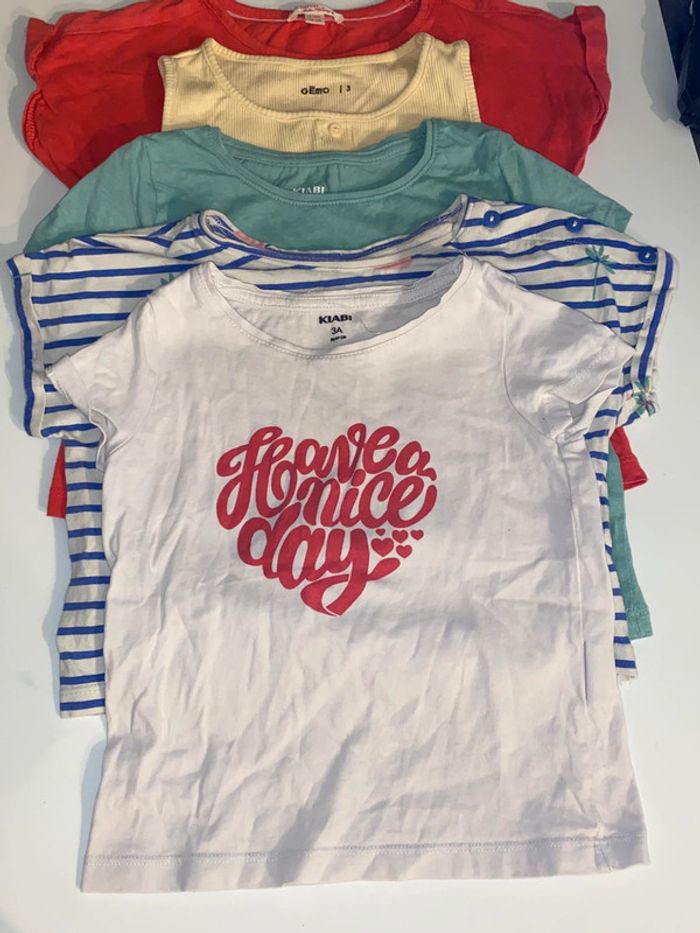 lot de six T-shirts à manches courtes pour filles - photo numéro 2