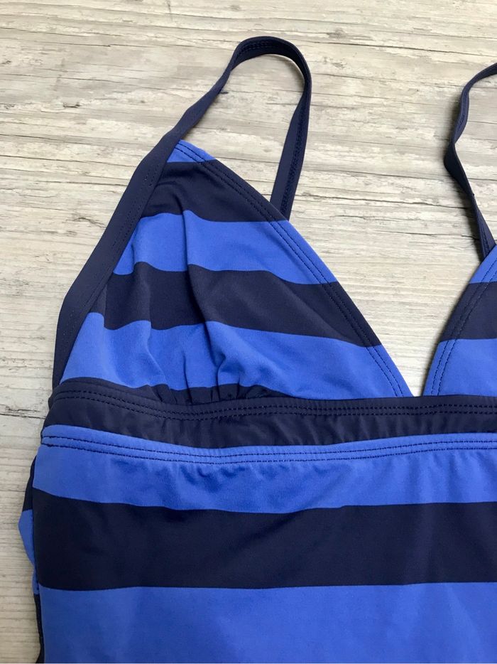 Maillot de bain 1 pièce Taille 40 Wanabee Outside fashion.noir bleu à rayures - photo numéro 3