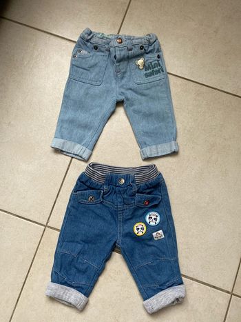 2 pantalons 6 mois