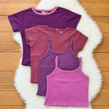 Lot de 4 t-shirts enfants fille - 5 ans - Matière Coton