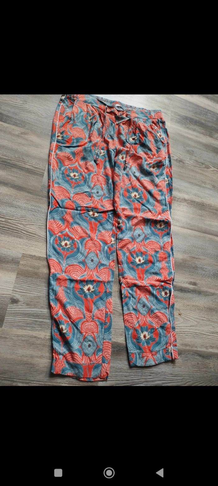 Pantalon fin imprimé Camaïeu