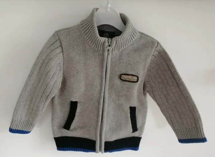 Gilet Zippé timberland gris noir et bleu