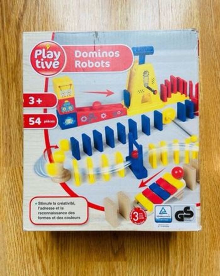 Jeu de domino en bois - parcours de dominos