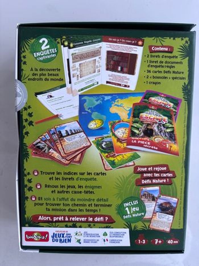 BIOVIVA Défis nature escape Exploration secréte Jeu de société ludique dès 7 ans neuf - photo numéro 2