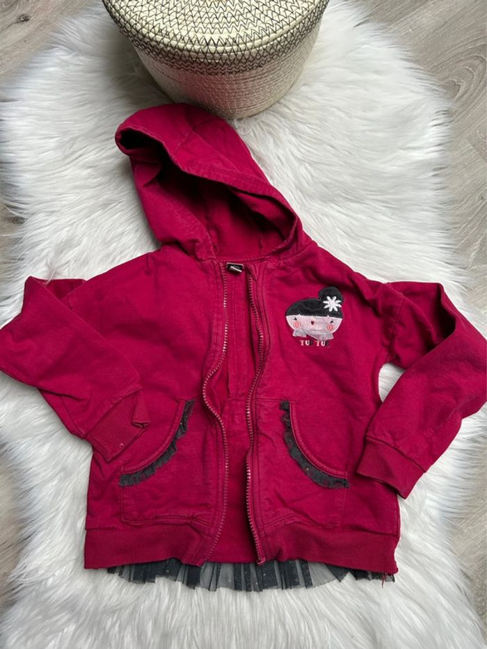 Gilet fushia - tut tut 6 ans