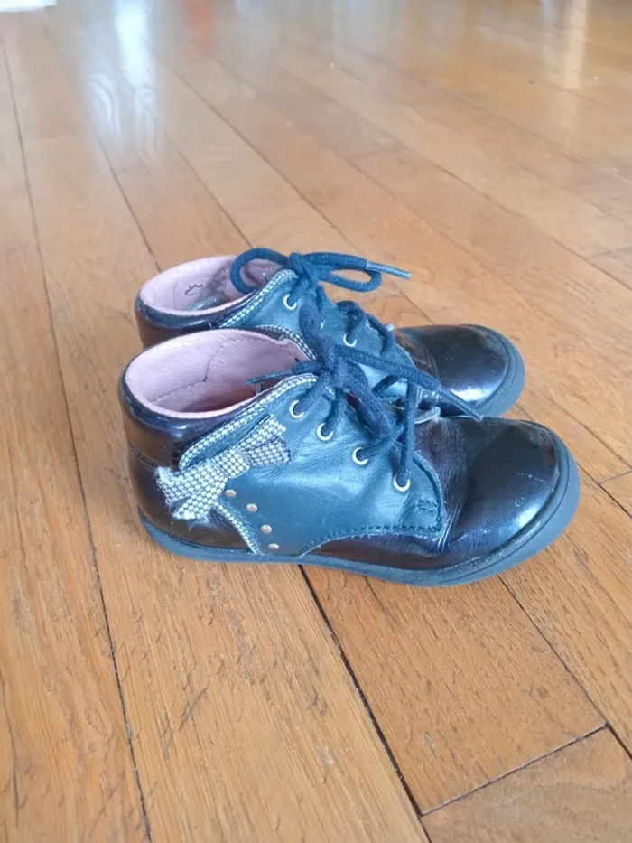 Chaussures bébé fille cuir Aster pointure 22 - photo numéro 3