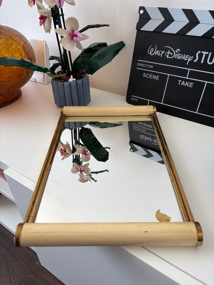 Plateau de service parchemin miroir art deco - bon état - photo numéro 9