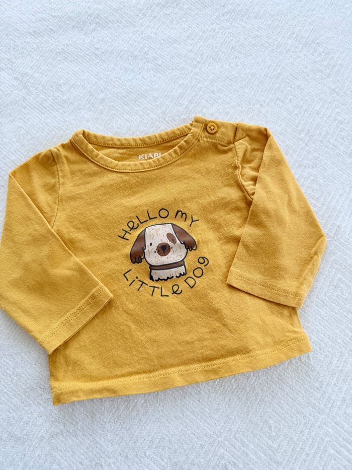 T shirt moutarde Kiabi 1 mois - photo numéro 2