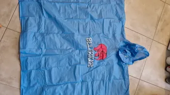 Pancho de pluie taille unique bleu delirium