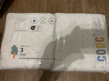 Paquets de 54 couches écologiques T3