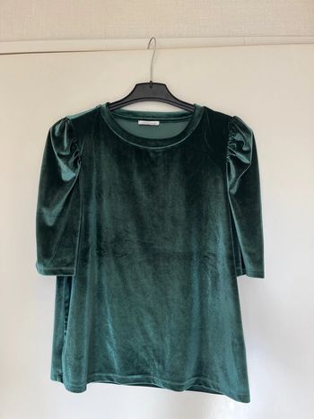 Top vert en velour