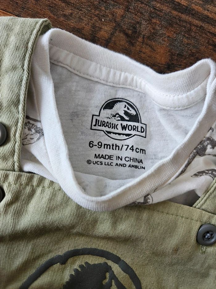 Salopette + t-shirt manches longues Jurrasic World 12mois - photo numéro 3