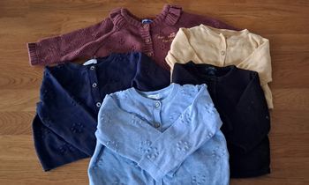 Lot 5 gilets texturés 3 mois Next, kiabi