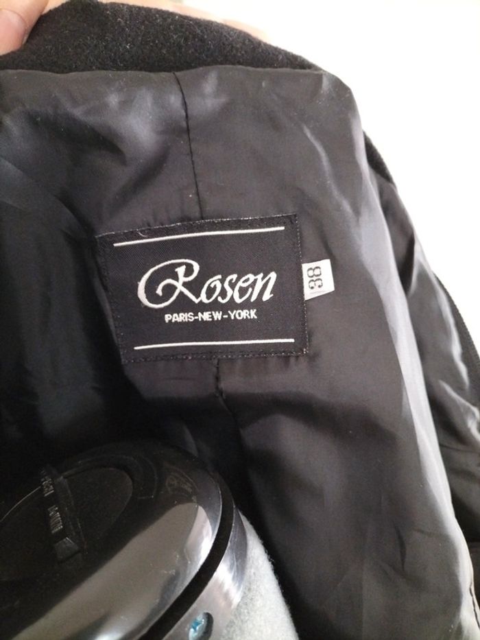 Manteau Cachemire et laine noir fermeture Zip - photo numéro 7