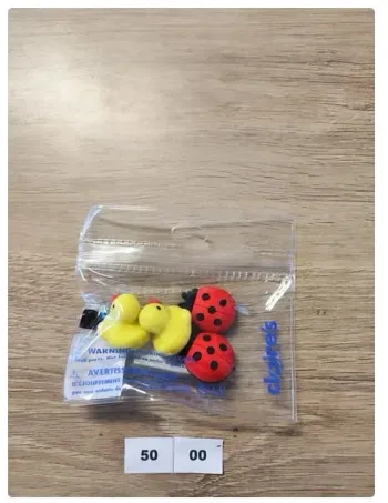 Lot de 4 gommes poussin et coccinelle Claire's