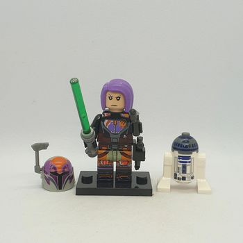 🌠 Figurine Star Wars - Sabine Wren avec R2-D2 - (Style Lego) 🌠